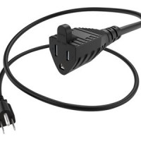 UNC Group PWCD-515P515R-15A-50F-BLK POWER CORD 5/15P - 5/15R, 15AMP, 16AWG, HEAVY DUTY SJT, 150V, BLACK, 50FT, NEMA