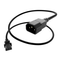 UNC Group PWCD-C13C14-15A-01F-BLK POWER CORD C13 - C14, 14AWG, 15AMP, 250V, HEAVY DUTY SJT JACKET, BLACK, 1FT, IEC