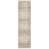 Homeroots Home Decor 2 x 8 ft. Beige & Ivory Medallion Runner Rug