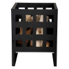 Esschert Design USA Metal Open Square Design Square Fire Basket Black