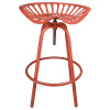 Esschert Design Cast Iron & Steel Industrial Heritage Tractor Chair, Red