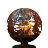 Esschert Design USA Wildlife Fire Sphere Rust Metal - Large