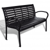 Online Gym Shop Outdoor Patio Bench with Steel Frame