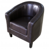 Online Gym Shop Artificial Leather Tub Chair Brown