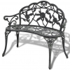 Online Gym Shop Outdoor Patio Bench Cast Aluminum Green