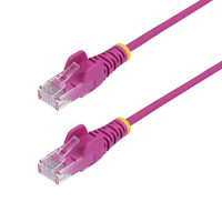 Startech N6PAT3PKS SLIM CAT6 CABLE PINK LSZH SLIM SNAGLESS RJ45 UTP PATCH CABLE