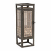 Cut Out Wood Candle Holder with Iron Frame 15"H