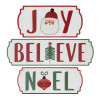 Metal Holiday Sentiment Plaque (Set of 3)