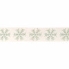Jeweled Snowflake Wired Ribbon 4" x 5 Yds.