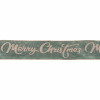 Glittered Merry Christmas Wired Ribbon 4" x 5 Yds.