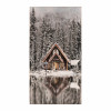 Wooden Winter Lake Lodge Plaque 17.5"H