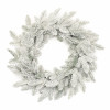 Snowy Flocked Pine Wreath 24"D