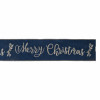 Embroidered Merry Christmas Wired Ribbon 4" x 5 Yds.
