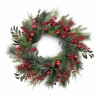 Mixed Pine Berry and Ornament Wreath 24