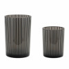Srtiped Glass Candle Holder (Set of 2)