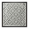 Framed Floral Wall Decor Under Glass 19.5"SQ