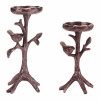 Metal Bird Branch Candle Holder (Set of 2)