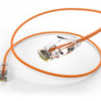 UNC Group CS6A-01F-ORG CLEARFIT SLIM 28AWG CAT6A ORANGE 1FT