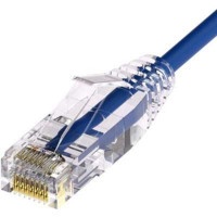 UNC Group CS6A-06I-BLU CLEARFIT SLIM 28AWG CAT6A CABLE BLUE 6IN