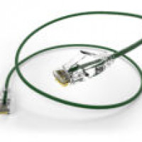 UNC Group CS6A-06I-GRN CLEARFIT SLIM 28AWG CAT6A GREEN 6IN