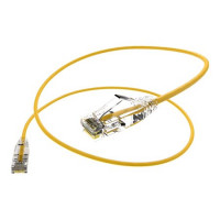 UNC Group CS6A-12F-YLW CLEARFIT SLIM 28AWG CAT6A YELLOW 12FT
