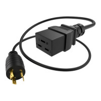 UNC Group PWCD-L620PC19-20A-08F-BLK POWER CORD L6-20P - C19 20AMP BLACK 8FT