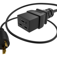 UNC Group PWCD-L520PC19-20A-06F-BLK POWER CORD L5-20P TO C19 20AMP BLACK 6FT