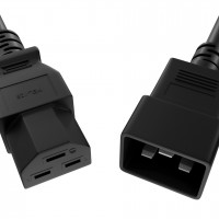 UNC Group PWCD-C20C21-20A-03F-BLK POWER CORD C20 TO C21, 20AMP BLACK, 3FT