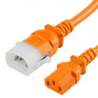UNC Group PWCD-C13C20-15A-04F-ORG POWER CORD C13 - C20, 14AWG, 15AMP, 250V, HEAVY DUTY SJT JACKET, ORANGE, 4FT, IE