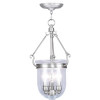 Livex 3 Light Pendant in Brushed Nickel