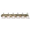 Livex 6 Light Bath Light in Antique Brass