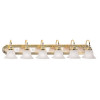 Livex 6 Light Bath Light in Polished Brass Chrome