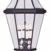 Livex 4 Light Outdoor Post Head in Bronze