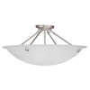 Livex 4 Light Ceiling Mount in Brushed Nickel