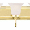 Livex 5 Light Bath Light in Polished Brass