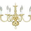 Livex 8 Light Chandelier in Polished Brass