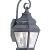 Livex 2 Light Outdoor Wall Lantern in Charcoal