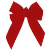 Holiday Trims 7346 Red Velvet Bow- 5 Loop