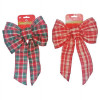 Holiday Trims Red Green White Gold Bow- pack of 12