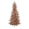 Autograph Foliages 7 ft. Matte Blush Slim Tree with LED Lights Pink