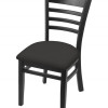 Holland Bar Stool 18 in. 3140 Series Chair Black Finish with Canter Iron Seat