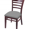 Holland Bar Stool 18 in. 3140 Series Chair Dark Cherry Finish with Canter Folkstone Grey Seat