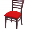 Holland Bar Stool 18 in. 3140 Series Chair Dark Cherry Finish with Red Seat