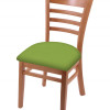 Holland Bar Stool 18 in. 3140 Series Chair Medium Finish with Canter Kiwi Green Seat