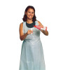 Baumgartens Bib Style Adult Disposable Aprons 100 Pack Clear ()