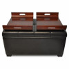 Convenience Concepts Designs 4 Comfort Espresso Storage Ottoman with Trays