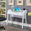 Convenience Concepts 42 x 18 x 34.75 in. Newport Deluxe 2 Drawer Desk White