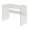 Convenience Concepts 42 in. SoHo Glass Desk with Charging Station