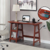 Convenience Concepts 47 x 20.25 x 29.25 in. Designs2Go Trestle Desk with Charging Station