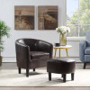 Convenience Concepts Take a Seat Churchill Accent Chair with Ottoman